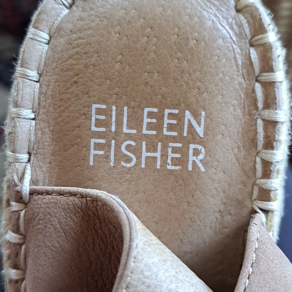 Eileen Fisher Womens Tan Nubuck Suede Whim 2.75